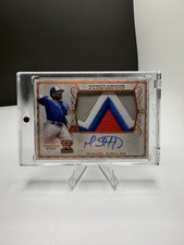 2020 Leaf Trinity - Patch Autograph Miguel Hiraldo #PA-MH1 (AU, MEM, RC)