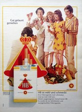 HB Filter Zigaretten, originale Werbung aus 1973