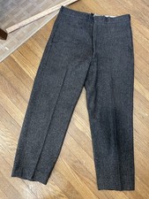 Vintage LL Bean Pants Mens 36x28 Worsted Wool Talon Zip Trousers Made In USA