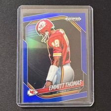 🎮MA 2025 PANINI PRIZM BLACK FOOTBALL BLUE PRIZM /199 EMMITT THOMAS #74