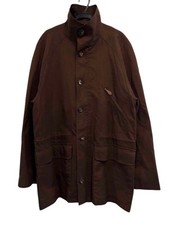 HERMES Silk blend nylon half coat jacket 50