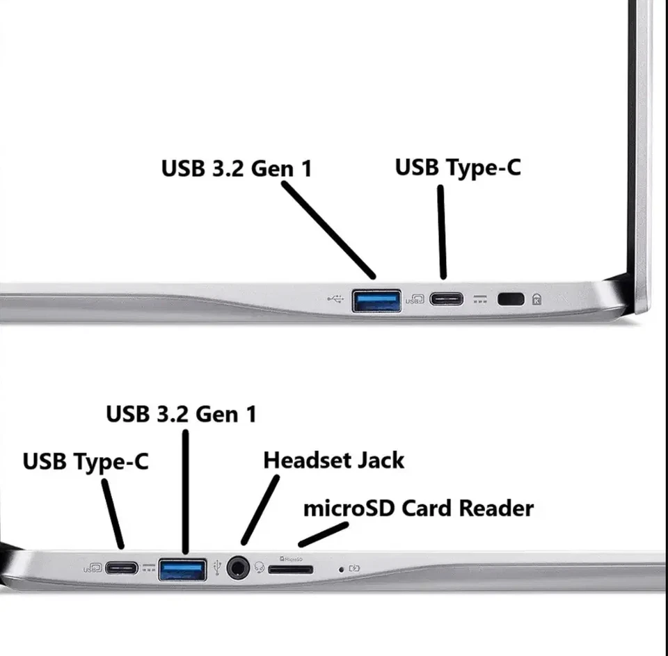 Acer Chromebook 315 15.6" Full HD Laptop Intel Celeron N4500 4GB RAM 64GB EMMC - Image 3 of 4
