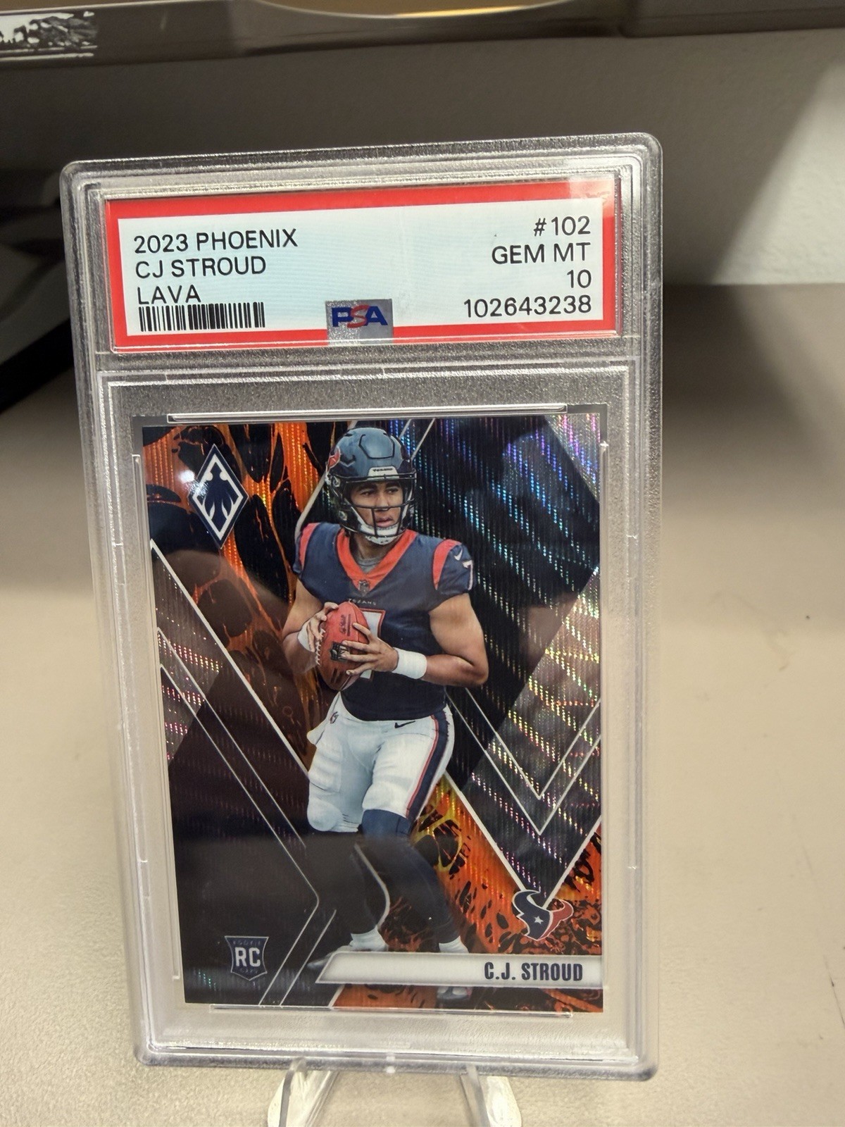 2023 Panini Phoenix CJ Stroud #102 Rookie Lava /175 PSA 10 Gem Mint Texans
