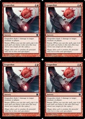 MTG MAGIC THE GATHERING - GRAPESHOT X 4 - MODERN MASTERS - NEAR MINT/EX!