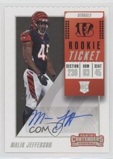 2018 Panini Contenders Rookie Ticket Stubs 42/45 Malik Jefferson #224 Auto a8r