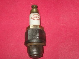Rare Antique Maher Duplex Multi Spark Plug 1911 3/4" Thread Devils Lake ND