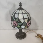 Vintage Tiffany Style Stained Glass Table Lamp-10”