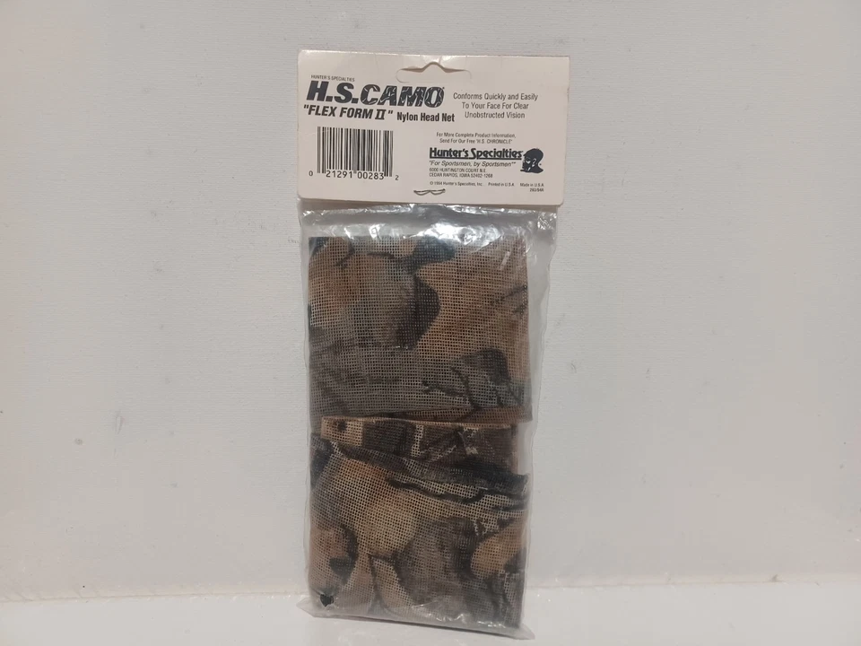 New NWT NOS Vintage 90's 1994 H.S. Camo Flex Form II Nylon Head Net For Hunting - Image 4 of 4
