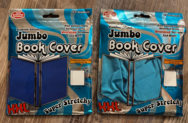 Lot of 2 Stretchy Jumbo Book Covers- NIP