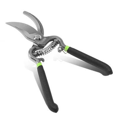 Bypass Garden Hand Curved Jaw Vinyl Grips Pruners Thick Branch Shears Cutter