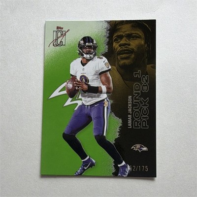 Lamar Jackson Topps 2025 Signature Class /175 Lime Green Parallel - Ravens #5