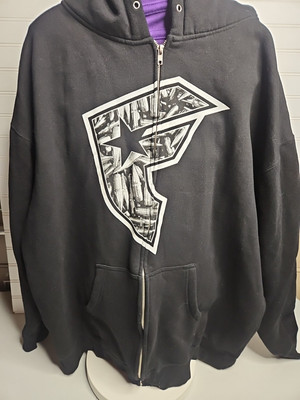 Famous Stars and Straps Hoodie Mens XXL Black Sweatshirt Y2K Bullets