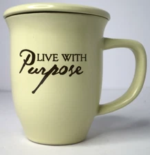 Abbey Press Live With Purpose Inspirational Coffee Mug With Lid/coaster