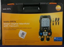 Testo 557S Smart Digital Manifold With Vacuum Kit 4-Valve Wireless Vac Bluetooth