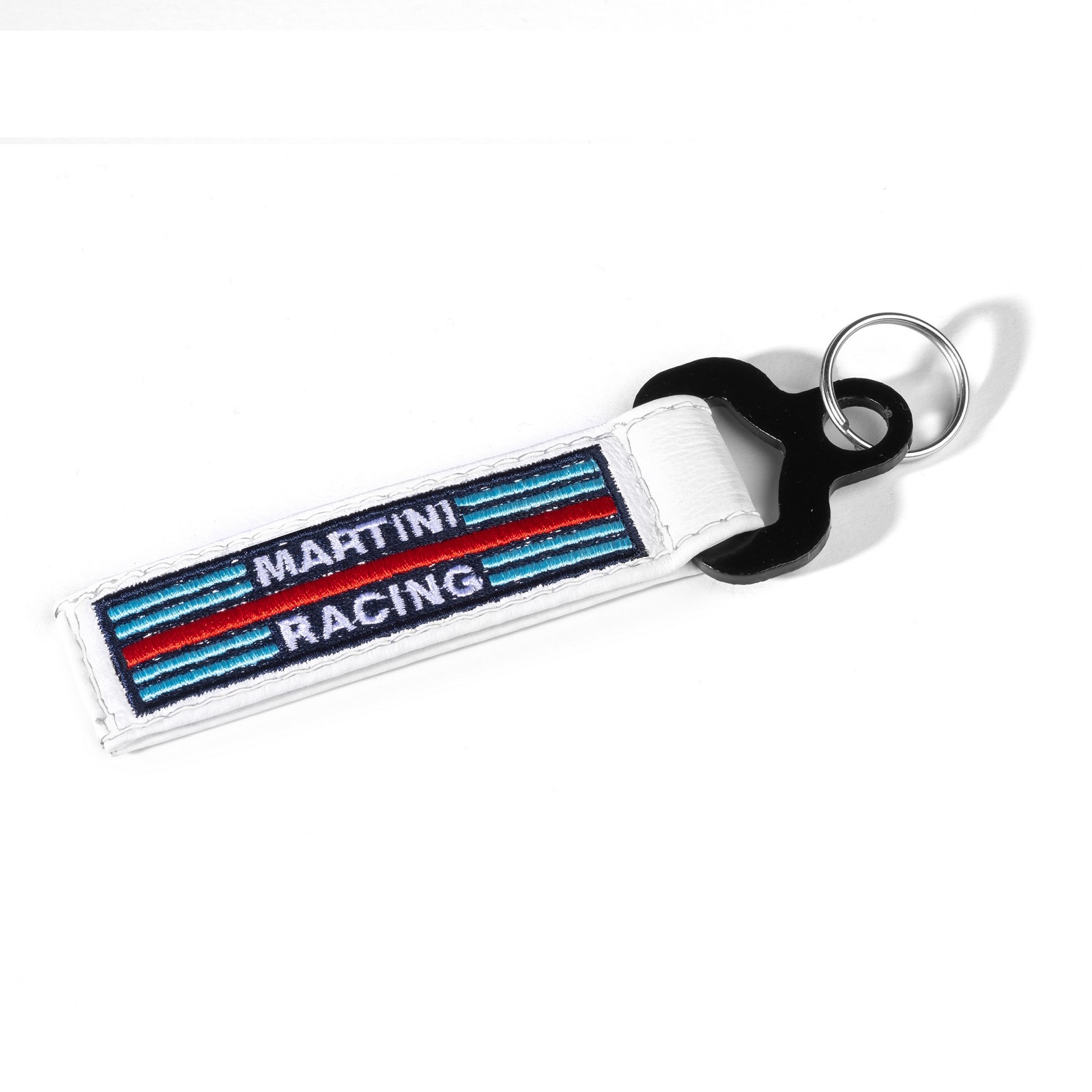 Sparco Martini Racing Genuine Leather Key Fob (White) - Iconic Branding