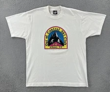Vtg Screen Stars Best XL White USA Made Albany NY Out Of Control Ski Club 90s