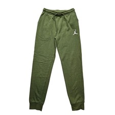 Jordan Boys Fleece Joggers Olive Green Jumpman Sweatpants Size Large 12-13 YRS