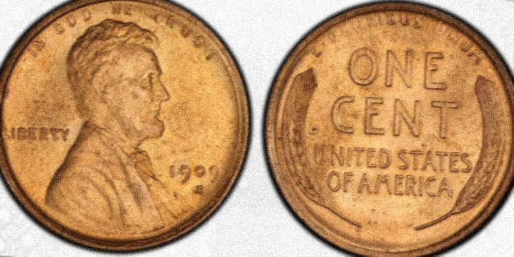 1909 S Lincoln Wheat Cent As shown in the figure - Very Fine Condition!