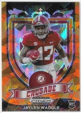 2021 PANINI PRIZM DRAFT PICKS #169 JAYLEN WADDLE CRUSADE ORANGE CRACKED ICE RC