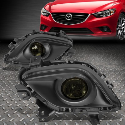 FOR 14-16 MAZDA 6 SMOKED LENS FRONT BUMPER DRIVING FOG LIGHT LAMP W/BEZEL+SWITCH