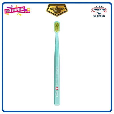 Curaprox CS 3960 Super Soft Toothbrush, Turquoise/Yellow, Single Pack