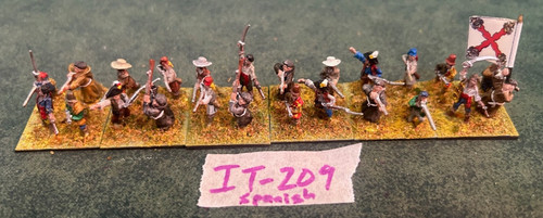15mm Painted Minifigs Sized Napoleonic Era Spanish Peasants Lot IT-209