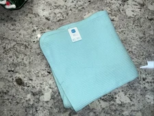 Spencer's Thermal Waffle Blanket Baby Aqua Vintage  NOS 30X40 Swaddle Crib