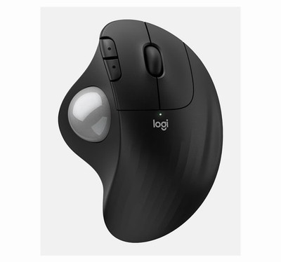 Logitech Ergo M575S Wireless Ergonomic Trackball Mouse Black W/Silver Ball New