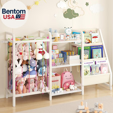 B1 Kids Bookshelf and Toy Storage, 3-Tier Book Shelf for Kids Rooms, Sling Baby