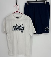 Dallas Cowboys Pajama Set Men  s M NFL Team Apparel Sleepwear Shirt Shorts