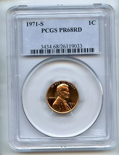 1971-S Lincoln Memorial Cent Proof — photo from the most recent tracked eBay sale