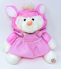 Vintage Fisher Price Puffalumps Lamb Plush Toy In Pink Dress