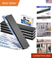 Neodymium Magnets, 5 Pack Black Super Strong Magnets Bar, Waterproof Heavy Du...
