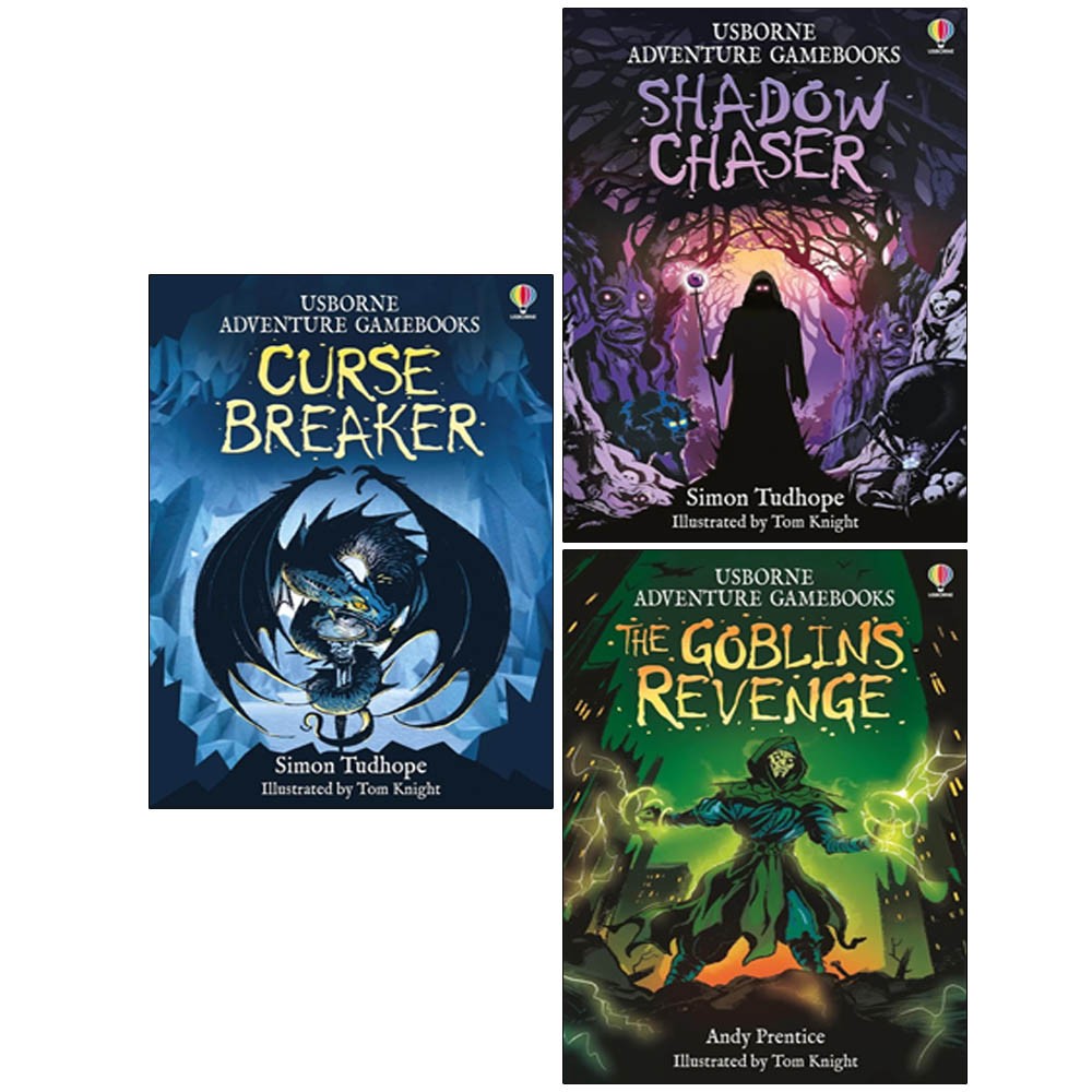 Adventure Gamebooks Series 3 Books Set by Simon Tudhope, Tom Knight Curse Breake