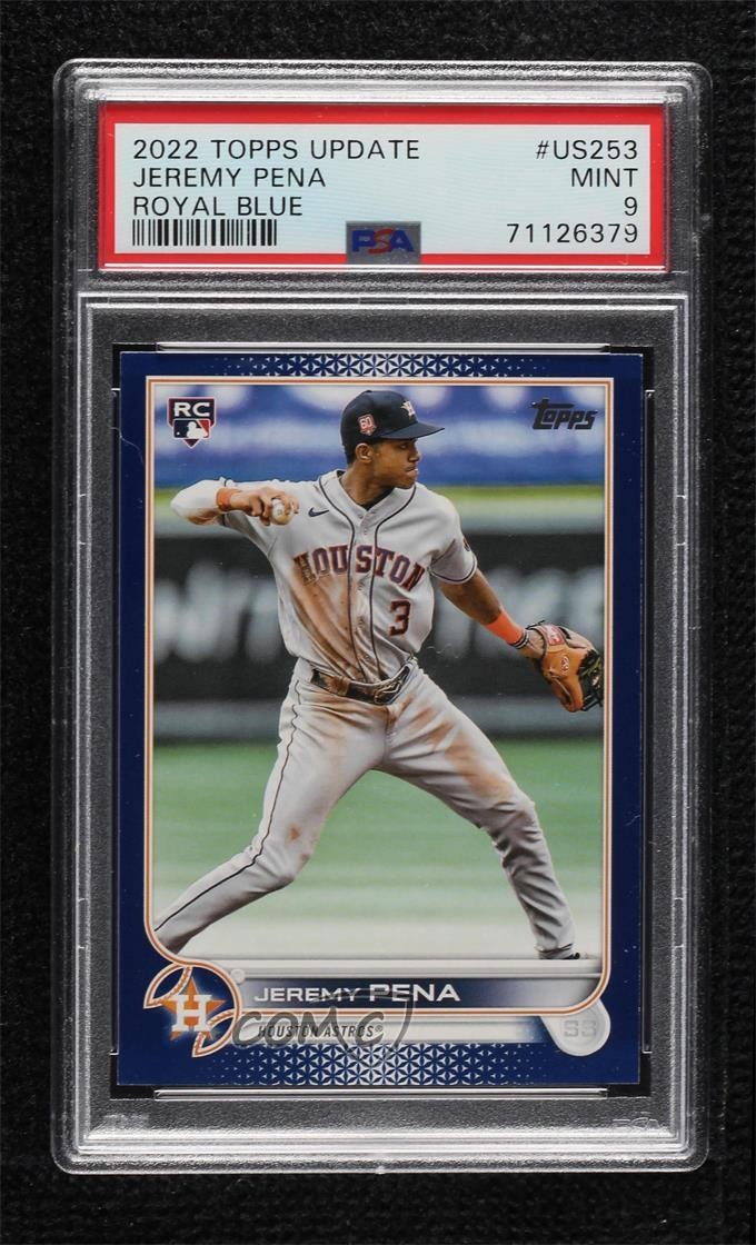 2022 Topps Update Royal Blue Jeremy Pena #US253 PSA 9 MINT 16in