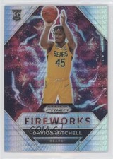 2021-22 Panini Prizm Draft Picks Fireworks Hyper Prizm Davion Mitchell #11 0b3