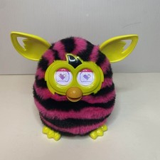 Furby Boom - 2012 Hasbro Interactive - Pink Black Stripes Yellow Fully Works