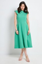 Principles Green Fit & Flare Dress Womens Workwear Dresses