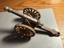 Vintage Cast Iron and Steel Toy Cannon 8"