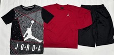 Air Jordan Nike Clothing Lot Youth Medium Tshirt Basketball Shorts And Crewneck