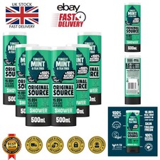 Mint & Tea Tree Shower Gel - Fresh, Natural,  Body Wash, 6 x 500ml Bottles 6.00 per litre