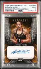 Amanda Nunes 2024 Topps Midnight UFC Glimmer Graph Gold Daybreak Auto /5