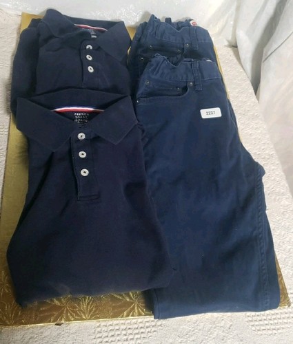 French Toast And Levis Blue Uniform Polo Top Long Slim Pants Unisex Lot Of 4 - Picture 7 of 8