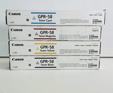 4 Cosmetic Genuine Canon C256, C257, C356 CMYK Toners GPR58, GPR-58