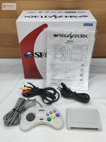 SEGA Saturn HST-3220 Console White Boxed w/ Controller & Cables