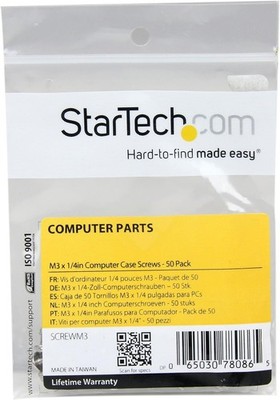 StarTech.com PC-Montage-Computerschrauben M3 x 1/4 Zoll langer Abstandshalter (50er-Packung)