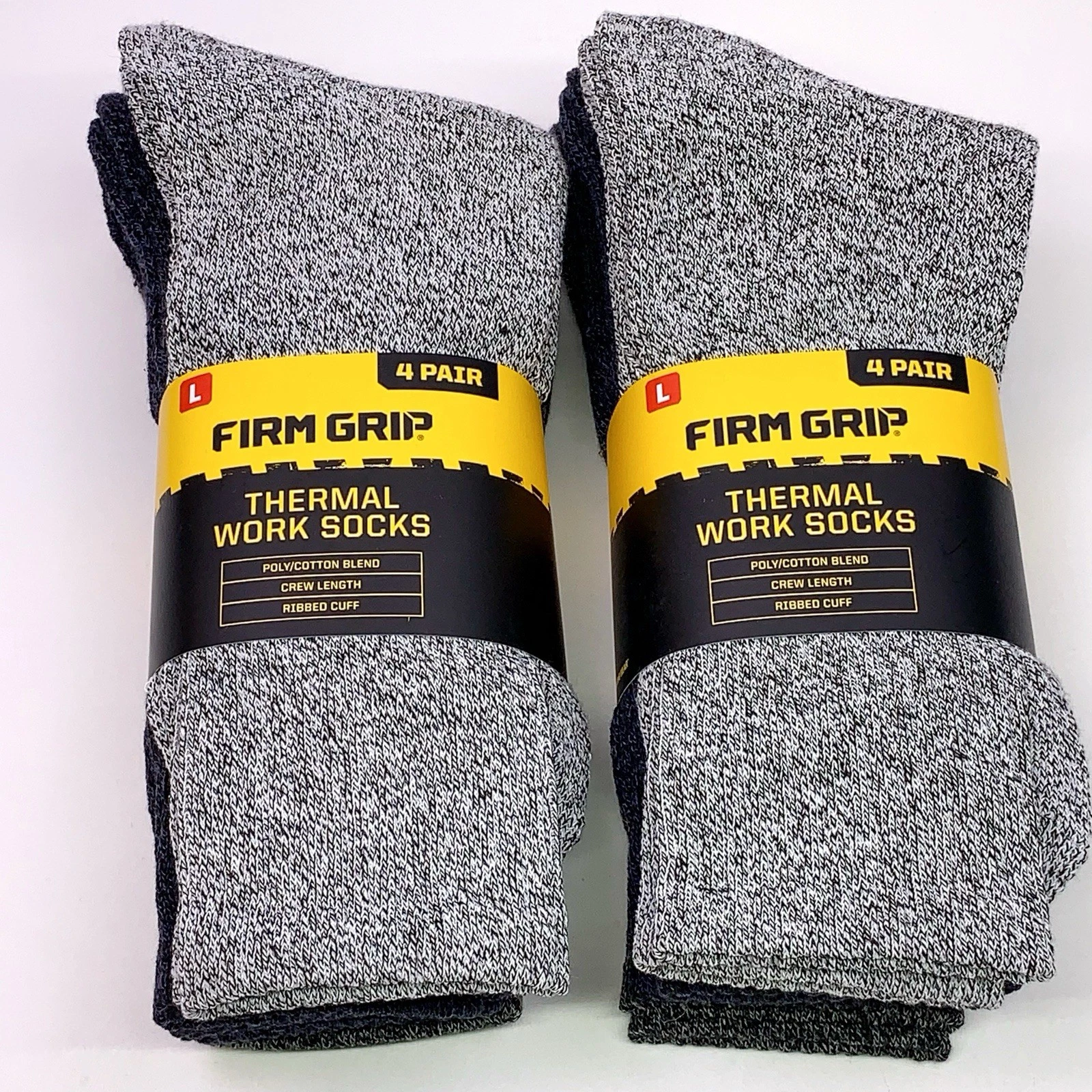 2X Men's Large Thermal Poly/Cotton Work Socks Construction 4 Pack -8 Pairs Total
Opens in a new wind