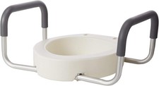 Drive Medical Raised Toilet Seat Elongated with Removable Arms 3.5 Height 1385 