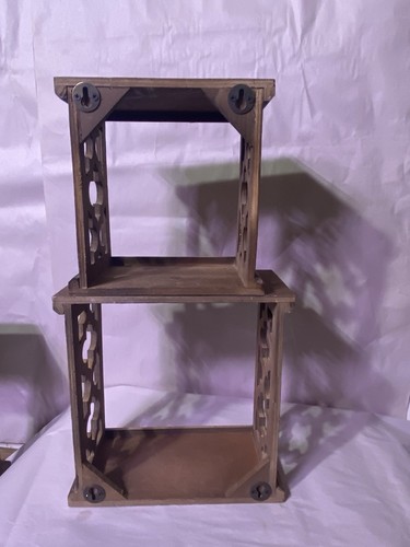3 Step Wall Style Shelf Wooden boxes Set of three. Brown home Barn Decor ( Read) - Picture 13 of 17