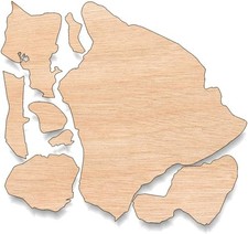 Wooden Hawaiian Islands Cutout - Unfinished for DIY Crafts Wall Decor